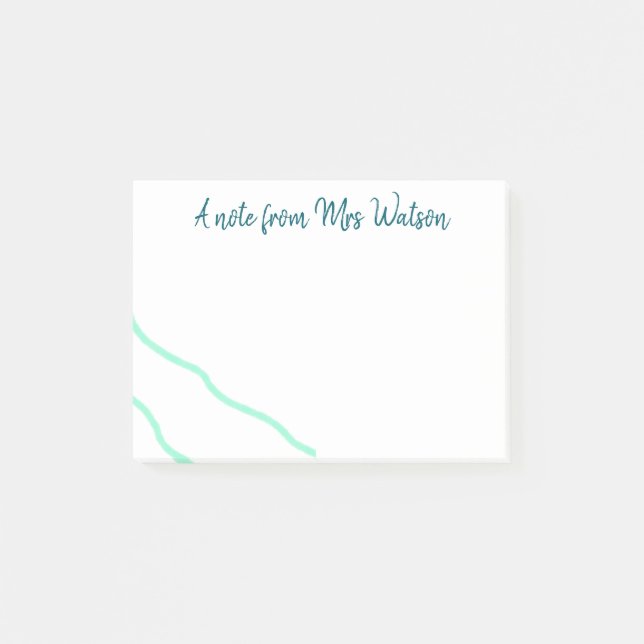 eine Notiz von dem Namen des Lehrers einfache mini (Vorderseite)