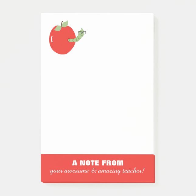Eine Notiz von Ihrem Lehrer Post it Notes (Vorderseite)