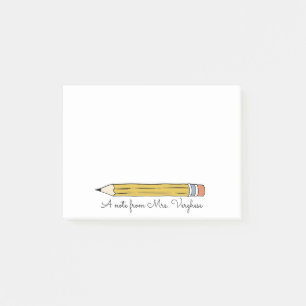 Eine Notiz von Lehrer Bleistift Süße Klassenzimme
