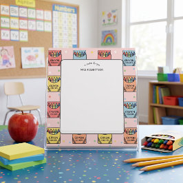 Eine Notiz von Lehrer Buntstift Notizblock