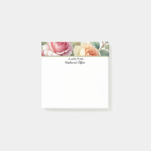 Eine Notiz von Personalisiertem Büro-Rosen-Notizbl
