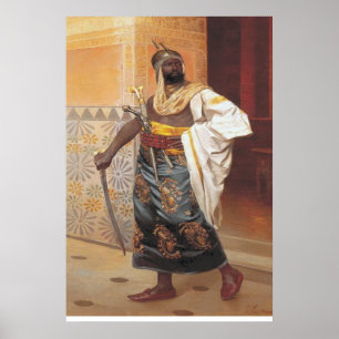 Eine nubische Garde im Jahr 1869, Canvas Print Poster