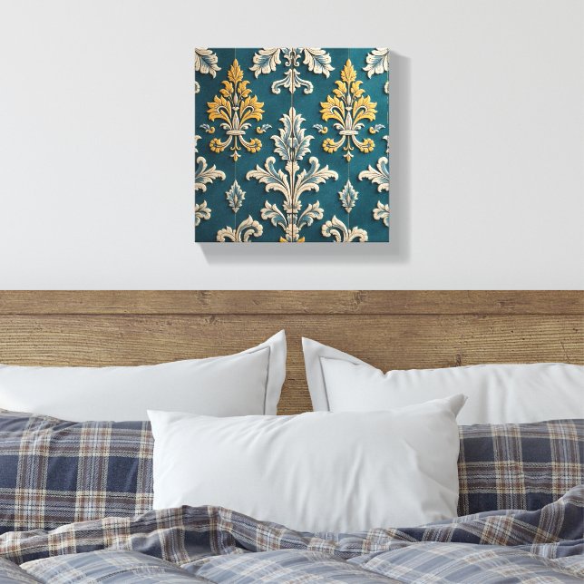 Eine Ode an Damast-Charm Leinwanddruck (Insitu (Schlafzimmer))