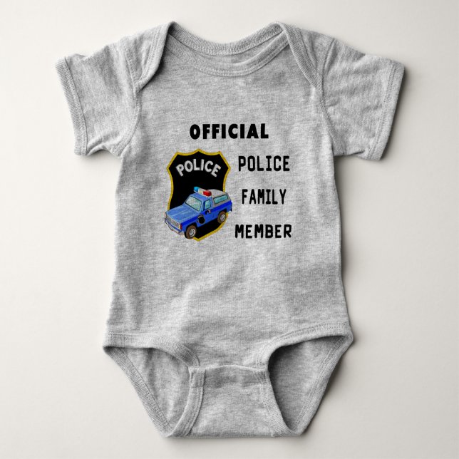 Eine Offizielle Polizeifamilie Baby Strampler (Vorderseite)