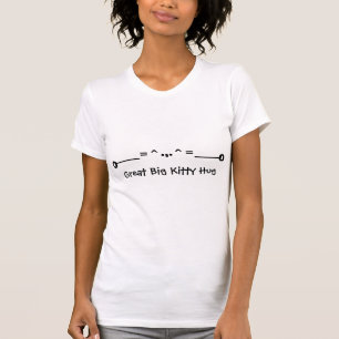 Eine on-line-Miezekatze-Umarmung T-Shirt