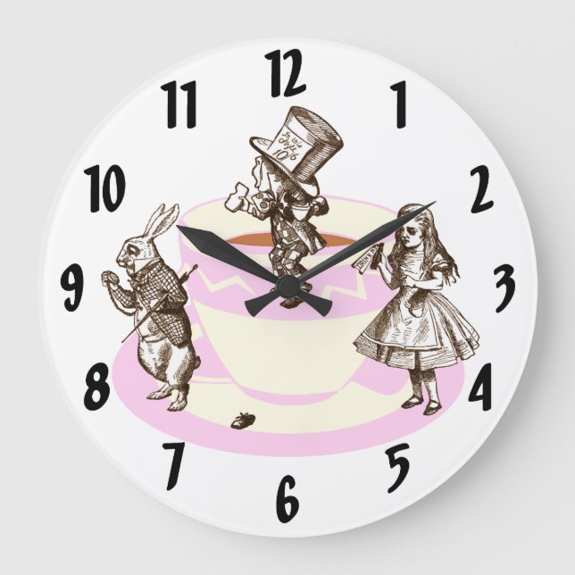 Eine originale Wall-Uhr für das Mad Tee-Party Große Wanduhr (Vorderseite)