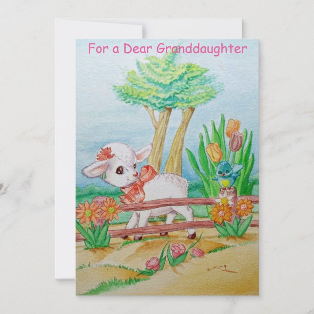 Eine Ostergrüsse-Karte für Hirsche Dankeskarte (Vorderseite)