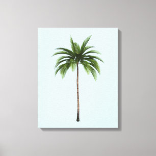 Eine Palme Tree Tropical Beach Sommer Farbe Leinwanddruck