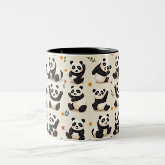 eine panda-Tasse Zweifarbige Tasse