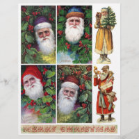 Eine passende Sammlung von Weihnachtsmann-Porträts