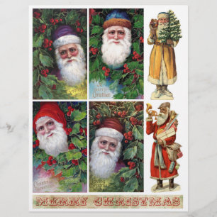 Eine passende Sammlung von Weihnachtsmann-Porträts