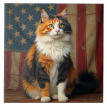 Eine patriotische Katze