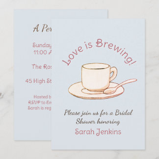 Eine perfekte Mischung Brautparty Elegantes Kaffee Einladung