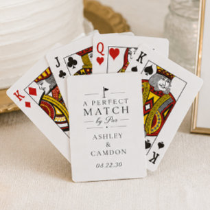 Eine perfekte Partie von Par Wedding Favor Spielkarten