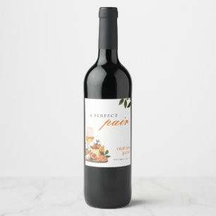 Eine perfekte Partnerschaft zwischen Wein und Käse Weinetikett