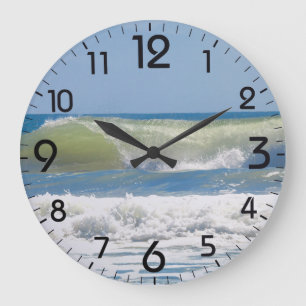 Eine perfekte Strandwelle Große Wanduhr