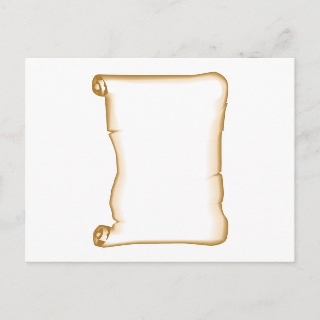 Eine Pergament-Rolle Postkarte (Vorderseite)