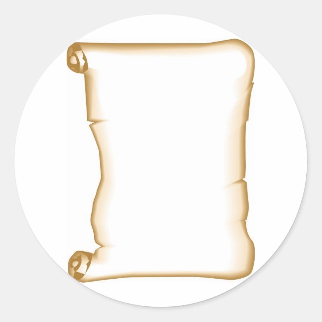 Eine Pergament-Rolle Runder Aufkleber (Vorderseite)