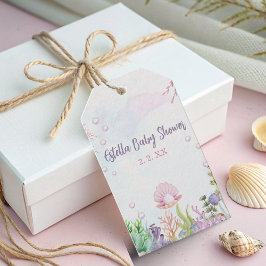 Eine Perle ist auf dem Weg zum Baby-Duschgeschenk- Geschenkanhänger