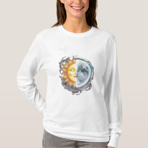 Eine Person, die auf einem Seil zwischen Planeten T-Shirt