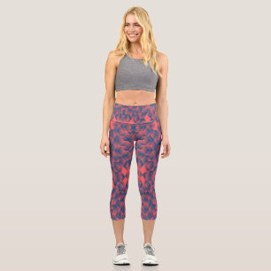 Eine Person, die hochgeschnittene, geometrisch gem Capri Leggings