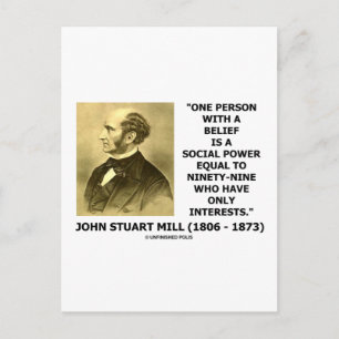 Eine Person mit einem sozialen Power-Zitat Postkarte