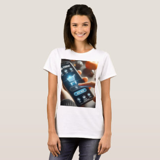 eine Person mit einem Telefon, das Freitag Freitag T-Shirt