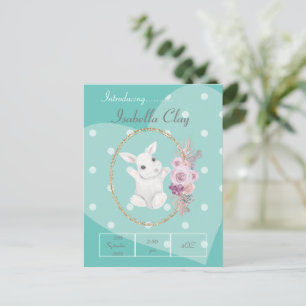 EINE PERSONALISIERTE GEBURTSANZEIGE-POSTKARTE POSTKARTE