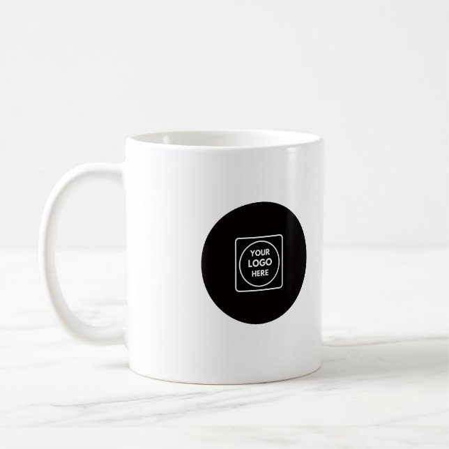 Eine personalisierte Kaffeetasse mit Logo für Unte (Links)