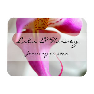 Eine persönliche Hochzeit mit weißer Orchidee Magnet