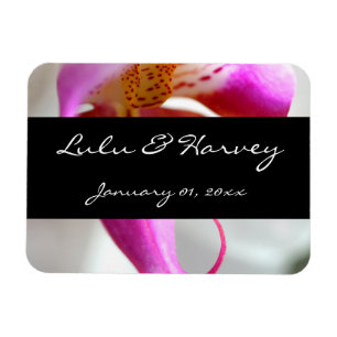 Eine persönliche Hochzeit mit weißer Orchidee Magnet