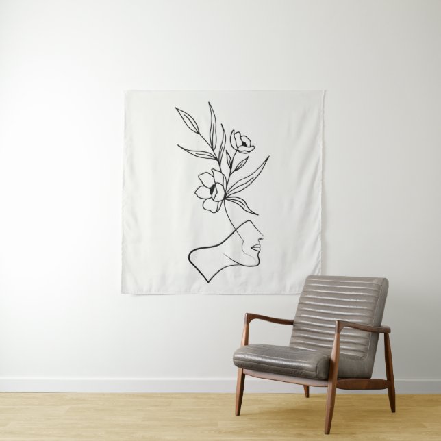 Eine Pflanze wachsen Wandteppich (Beispiel)