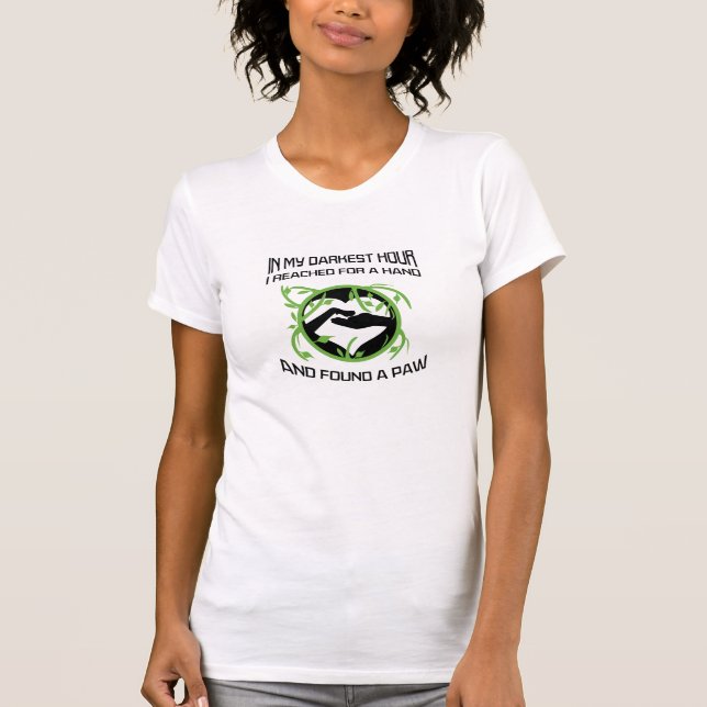 eine Pfote gefunden T-Shirt (Vorderseite)