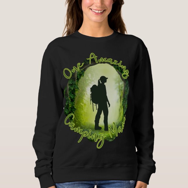 Eine phantastische Camping Mama - Campermutter Grü Sweatshirt (Vorderseite)