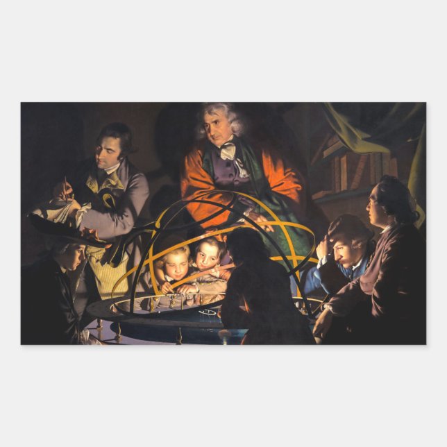 Eine Philosophin-Vorlesung über das Sonnensystem d Rechteckiger Aufkleber (Vorderseite)