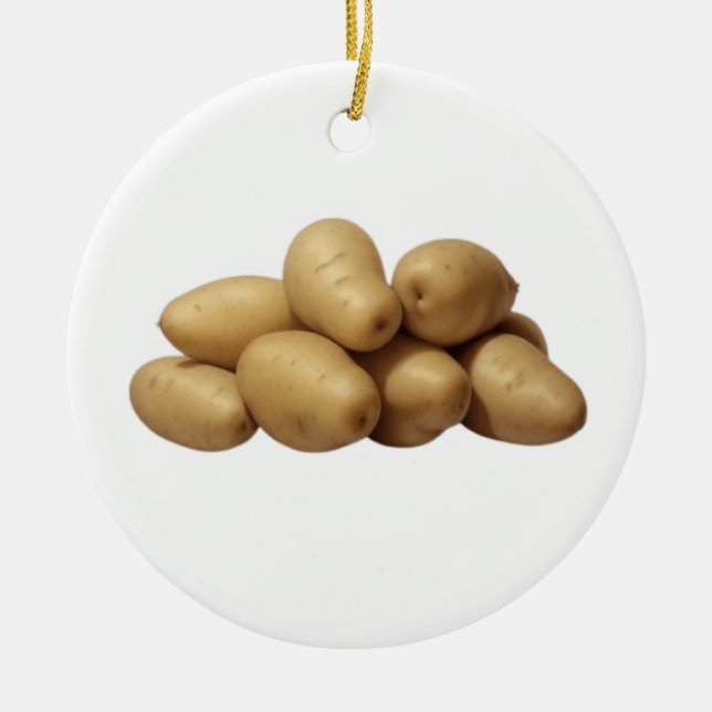 Eine Pile Kartoffeln Keramik Ornament (Vorne)