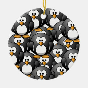 eine Pinguinüberlastung Keramik Ornament