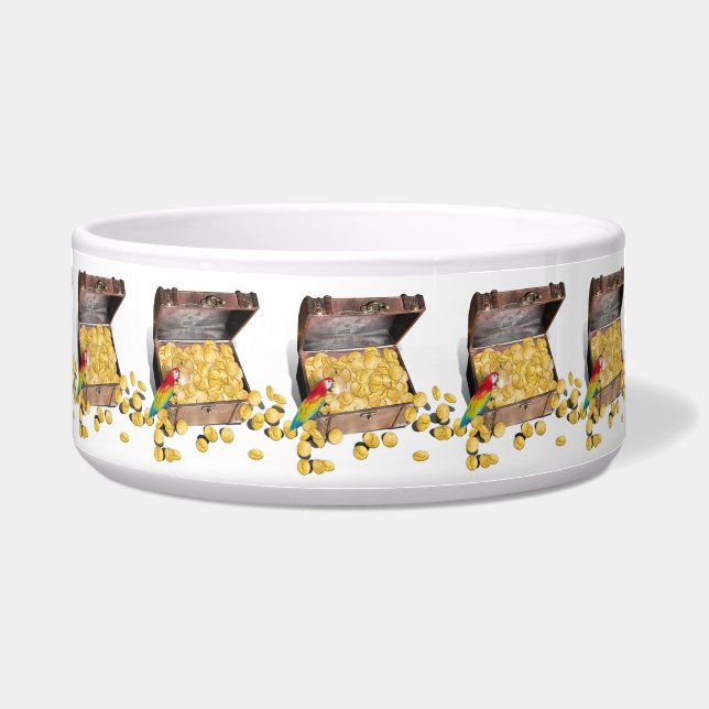 Eine Piraten-Schatztruhe Napf (Vorderseite)