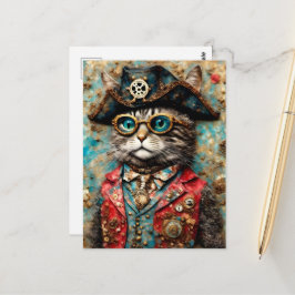 Eine Piratenkatze Postkarte