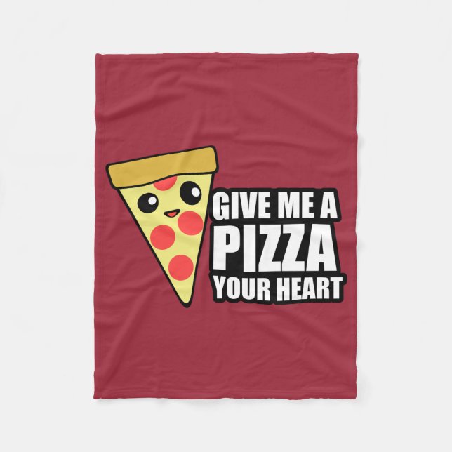 Eine Pizza Ihr Herz Fleecedecke (Vorderseite)