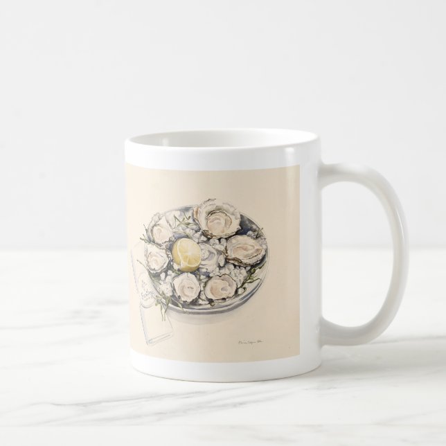 Eine Platte von Austern 2012 Tasse (Rechts)