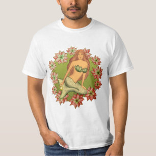 Eine Poinsettia Meerjungfrau T-Shirt