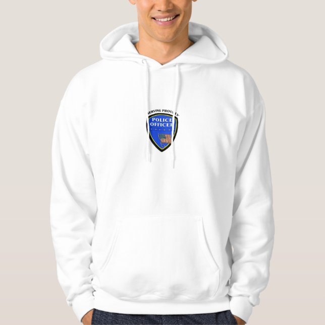 Eine Polizei, die stolz dient Hoodie (Vorderseite)