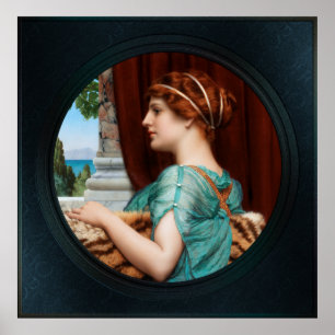 Eine Pompeian-Lady von John William Godward Poster