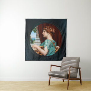 Eine Pompeian-Lady von John William Godward Wandteppich