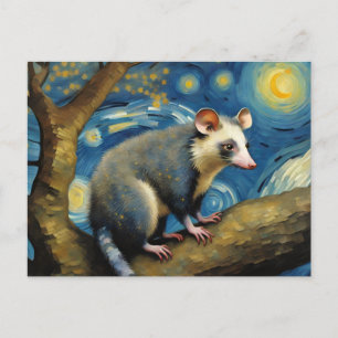 Eine Possum in der Sternennacht Postkarte