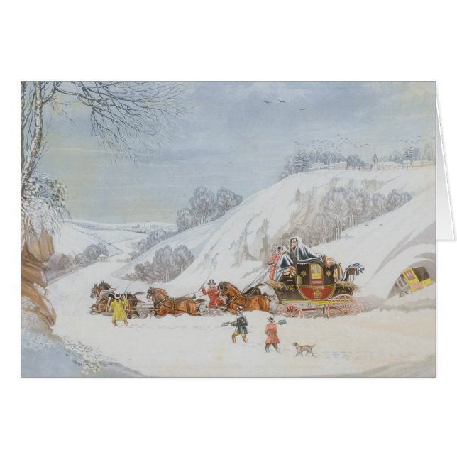 Eine Post im tiefen Schnee (Vorderseite (Horizontal))