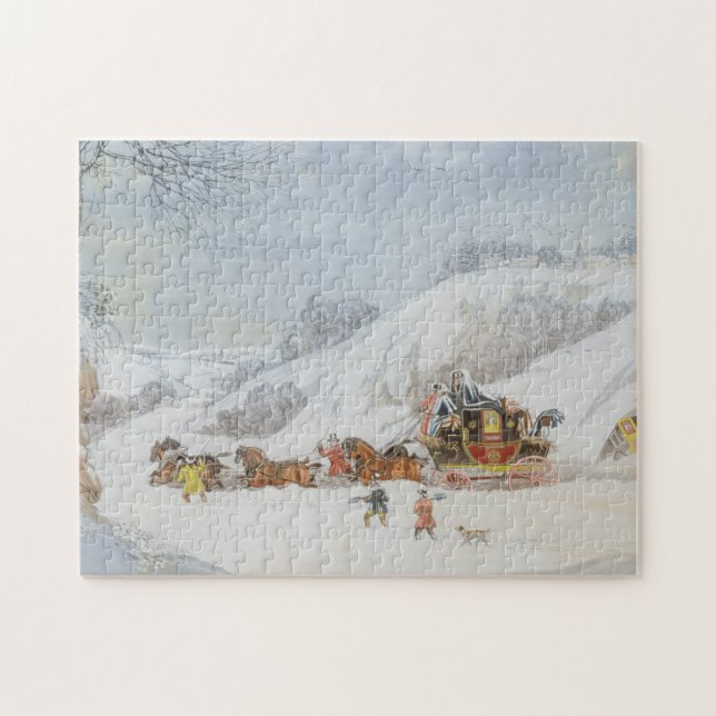Eine Post im tiefen Schnee Puzzle (Horizontal)