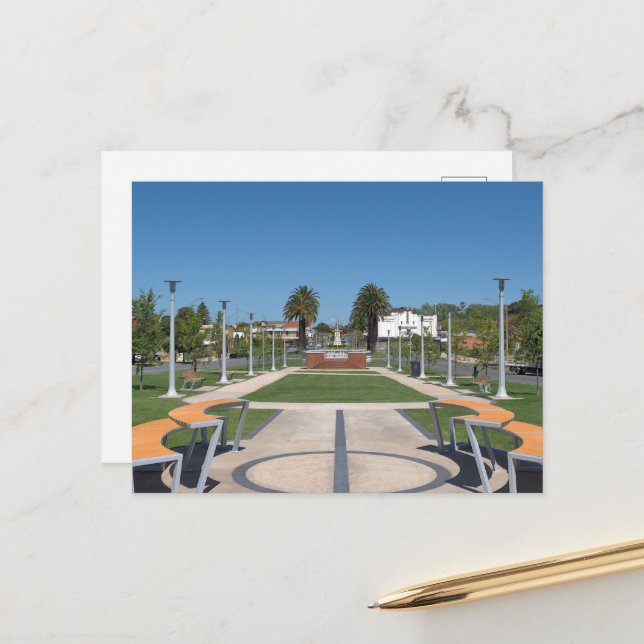 Eine Postkarte oder eine Urlaubskarte mit Foto von (Vorderseite/Rückseite Beispiel)