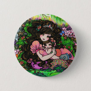 "Eine Prinzessin ist geborene" Fantasie-Baby-Kunst Button
